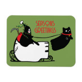 Grim Reaper Santa Seasons Groeten Magneet (Horizontaal)