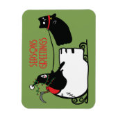 Grim Reaper Santa Seasons Groeten Magneet (Verticaal)