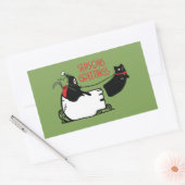 Grim Reaper Santa Seasons Groeten Rechthoekige Sticker (Envelop)