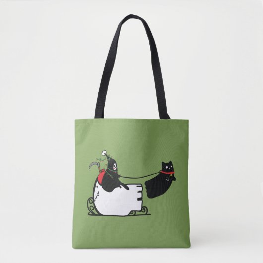 Grim Reaper Santa Seasons Groeten Tote Bag (Voorkant)
