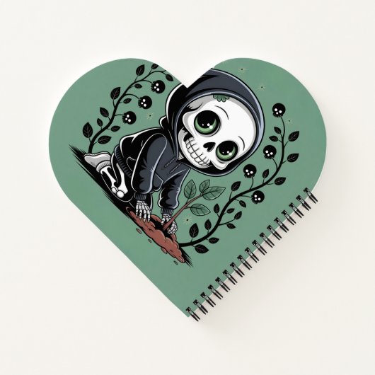 Grim Reaper Schattige Notitieboek (Achterkant)