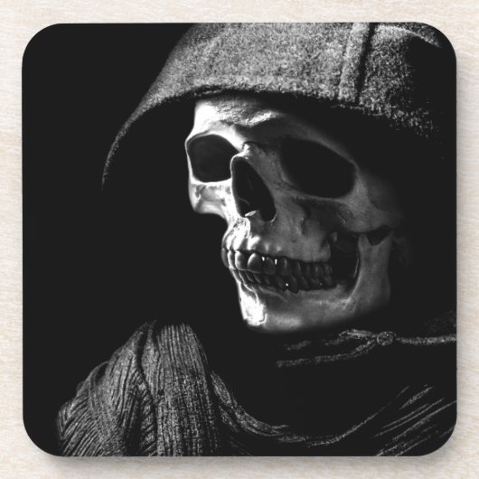 Grim Reaper Schedel Bier Onderzetter (Voorkant)
