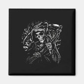Grim Reaper Schedel Dood Scythe Dood Gothic Horror Magneet (Voorkant)