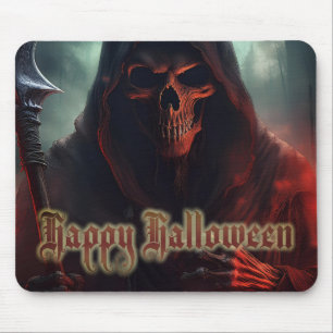 Grim Reaper Schedel Halloween Griezeld Kunst Muismat