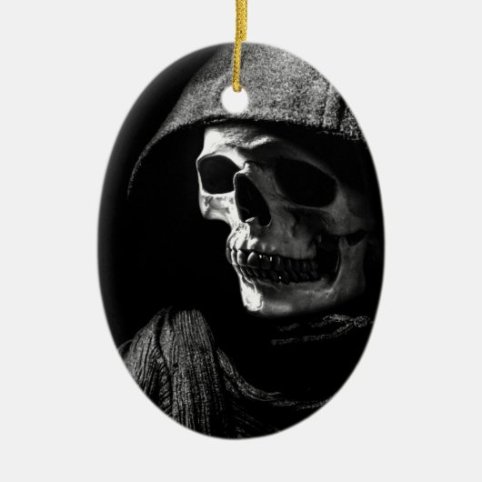 Grim Reaper Schedel Keramisch Ornament (Voorkant)
