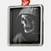 Grim Reaper Schedel Metalen Ornament (Links)