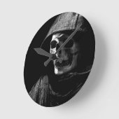 Grim Reaper Schedel Ronde Klok (Hoek)