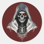 Grim Reaper schedel Sticker (Voorkant)