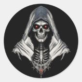 Grim Reaper schedel Sticker (Voorkant)