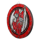 Grim Reaper schedeldartboard Dartbord (Voorkant Rechts)