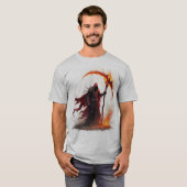 Grim Reaper scythe print T-shirt (Voorkant volledig)
