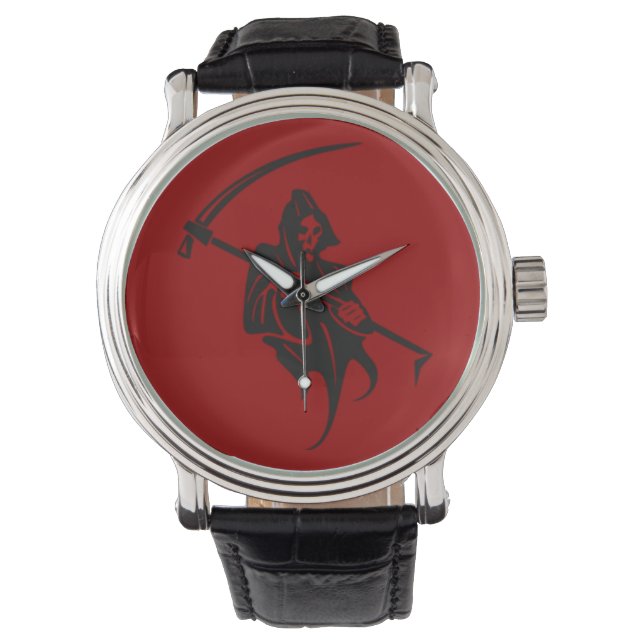Grim Reaper Silhouette Wristwatch Horloge (Voorkant)