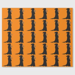 Grim Reaper Sinaasappel Wrapping Paper Cadeaupapier