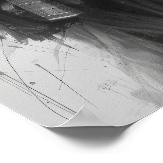 Grim Reaper Skelet met Assault Rifle Poster (Hoek)