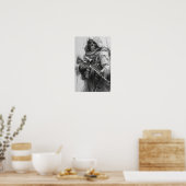 Grim Reaper Skelet met Assault Rifle Poster (Keuken)