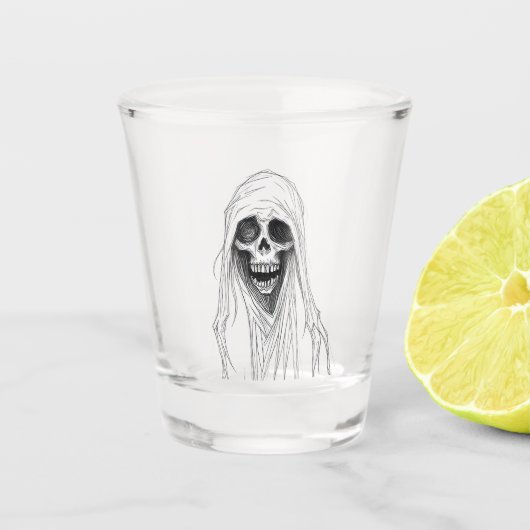 Grim Reaper Skelet Shot Glas (Voorkant)