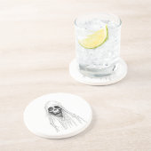 Grim Reaper Skelet Zandsteen Onderzetter (Zijkant)