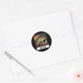Grim Reaper Skeleton Tarot Kaart Blackcraft Mannen Ronde Sticker (Envelop)
