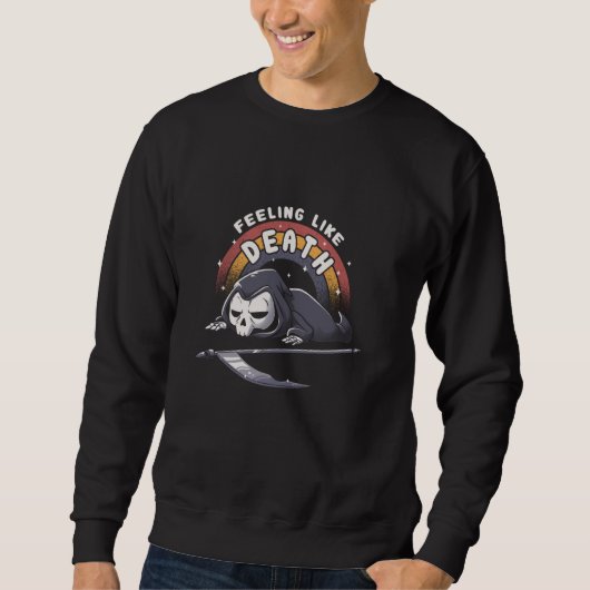 Grim Reaper Skeleton voelt zich als de Doodfunny H Trui (Voorkant)