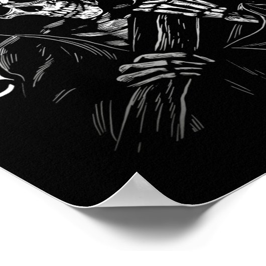 Grim Reaper Skull Death Scythe Dead Gothic Horror Poster (Hoek)