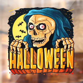 Grim Reaper Skull Horror Halloween Raamsticker