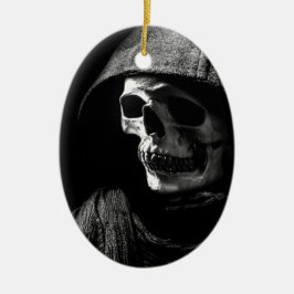 Grim Reaper Skull Keramisch Ornament