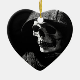 Grim Reaper Skull Keramisch Ornament