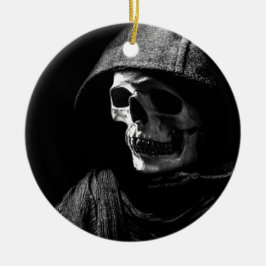 Grim Reaper Skull Keramisch Ornament
