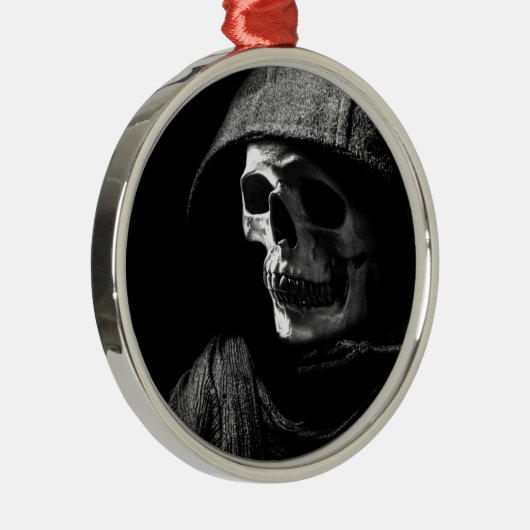 Grim Reaper Skull Metalen Ornament (Rechts)