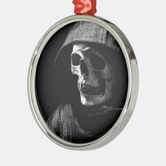 Grim Reaper Skull Metalen Ornament (Links)