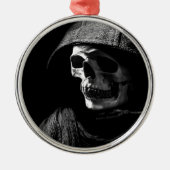 Grim Reaper Skull Metalen Ornament (Voorkant)