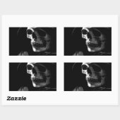 Grim Reaper Skull Rechthoekige Sticker (Vel)
