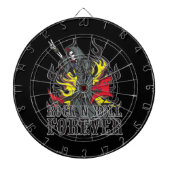 Grim Reaper Skull Rock en Roll Music Dartboard Dartbord (Voorkant)