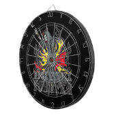 Grim Reaper Skull Rock en Roll Music Dartboard Dartbord (Voorkant Rechts)