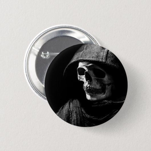 Grim Reaper Skull Ronde Button 5,7 Cm (Voorkant /achterkant)