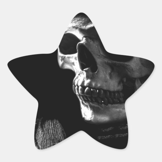 Grim Reaper Skull Ster Sticker (Voorkant)