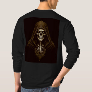 "Grim Reaper Skull T-shirt met lange mouwen - Goth