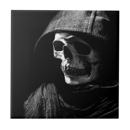 Grim Reaper Skull Tegeltje (Voorkant)
