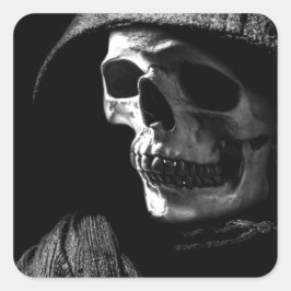 Grim Reaper Skull Vierkante Sticker