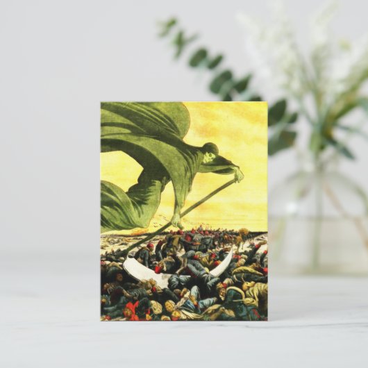 Grim Reaper Sky briefkaart (Staand voorkant)