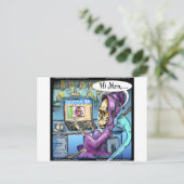 Grim Reaper & Skythe Grappige Cadeau Kaarten & T-s (Staand voorkant)