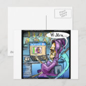 Grim Reaper & Skythe Grappige Cadeau Kaarten & T-s (Voorkant / Achterkant)
