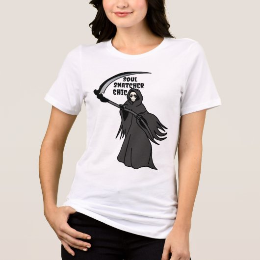 Grim Reaper Soul Snatcher T-shirt | Grappig Chic T (Voorkant)