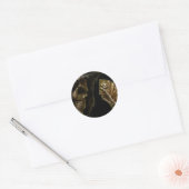 Grim Reaper speelt Kaarten met winnende hand Ronde Sticker (Envelop)
