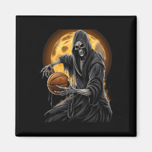 Grim Reaper Spelen Basketbal Graphic T - shirts vo Magneet