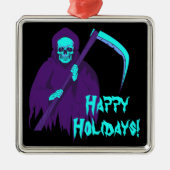 Grim Reaper Spooky Horror Metalen Ornament (Voorkant)