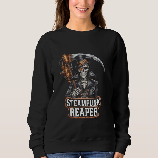 Grim Reaper Steampunk Death God Gears Top Hat SciF (Voorkant)