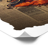 Grim Reaper  stijl krant Halloween Poster (Hoek)