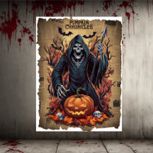 Grim Reaper  stijl krant Halloween