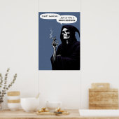 Grim Reaper stoppen met roken is een ernstige besl Poster (Keuken)